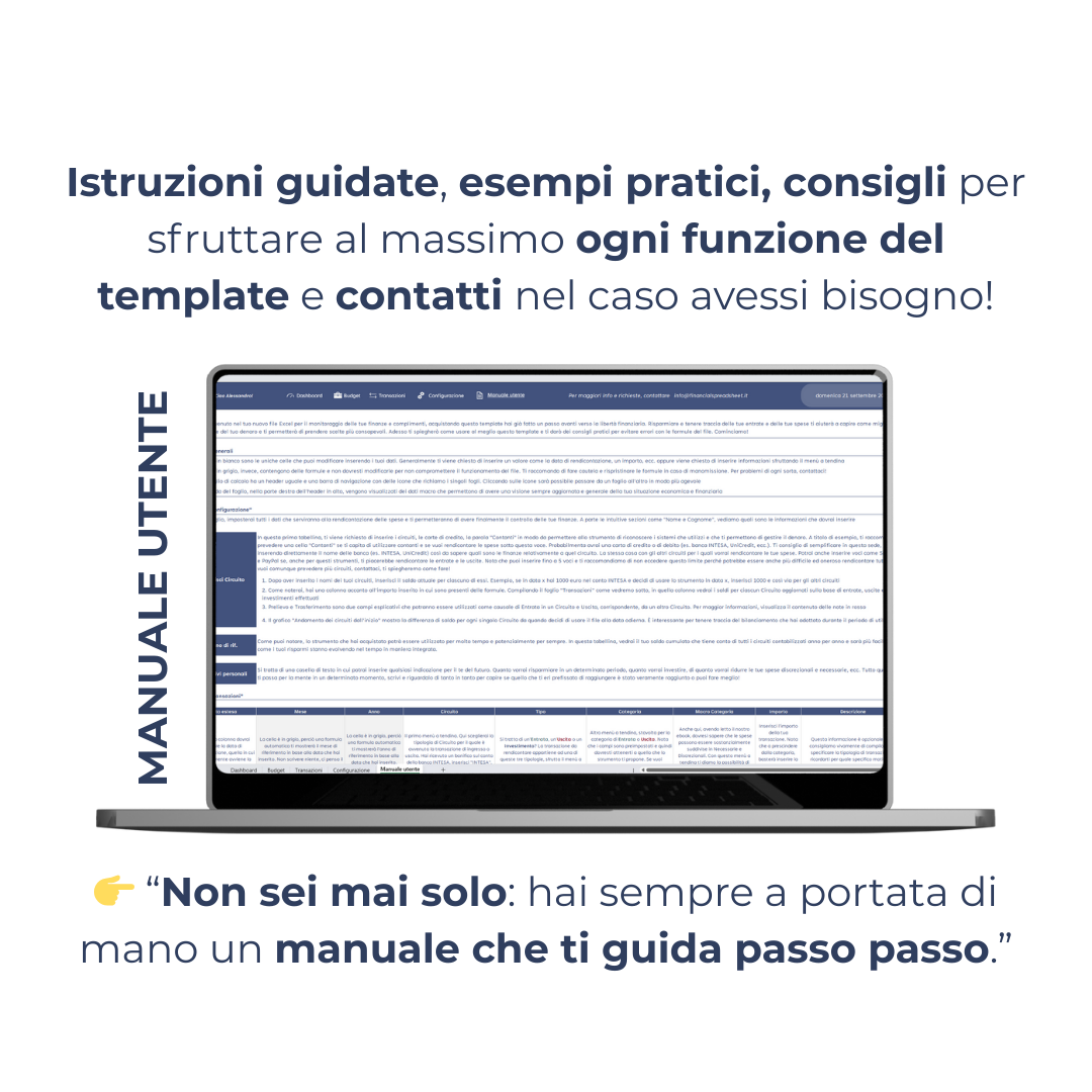 Template Il Mio Bilancio + ebook