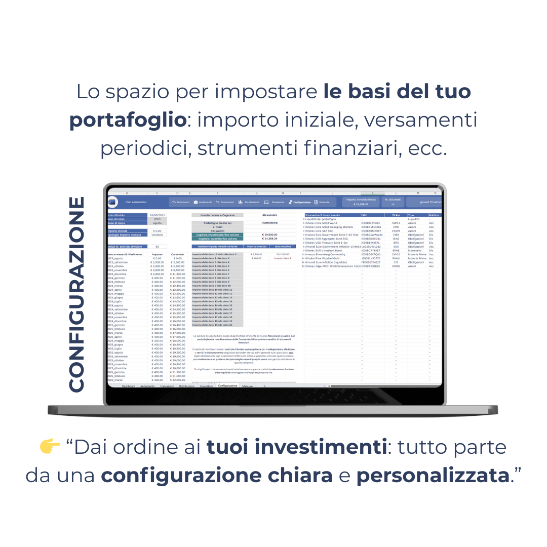 Template Il Mio Portafoglio + ebook