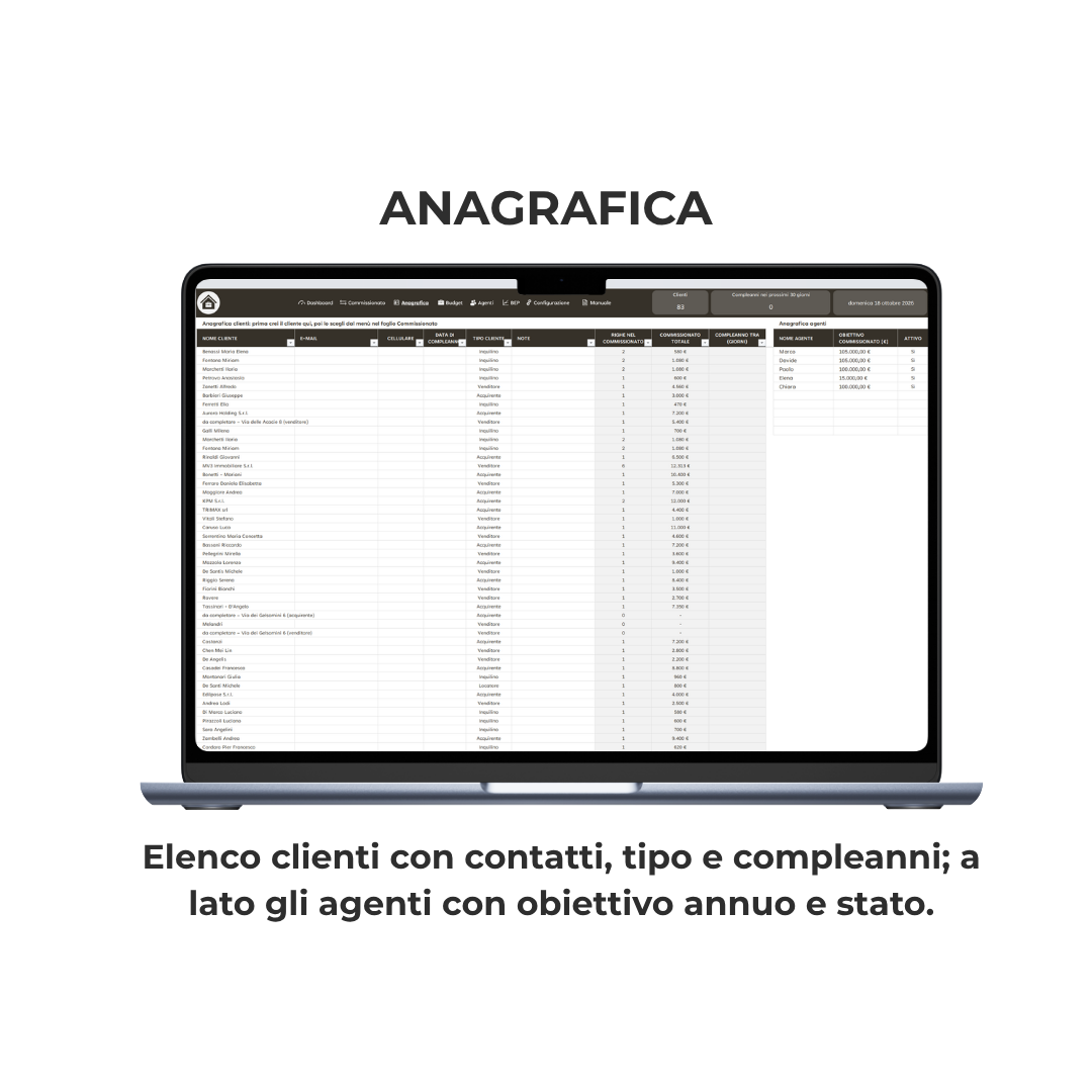 La Mia Agenzia Immobiliare Template Excel