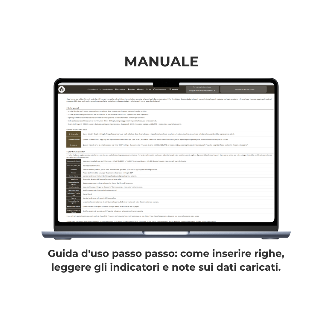 La Mia Agenzia Immobiliare Template Excel